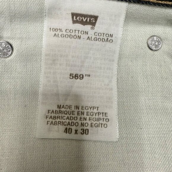 Levis 569 Mens W40 L30 Blue Loose Straight Fit Jeans Denim Cotton - Picture 4 of 9